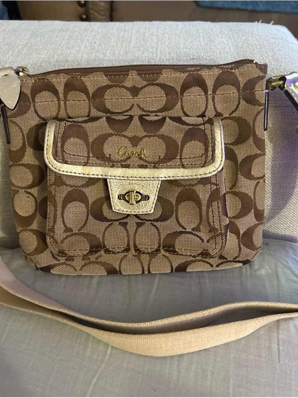 COACH Penelope Canvas Monogram Crossbody Bag